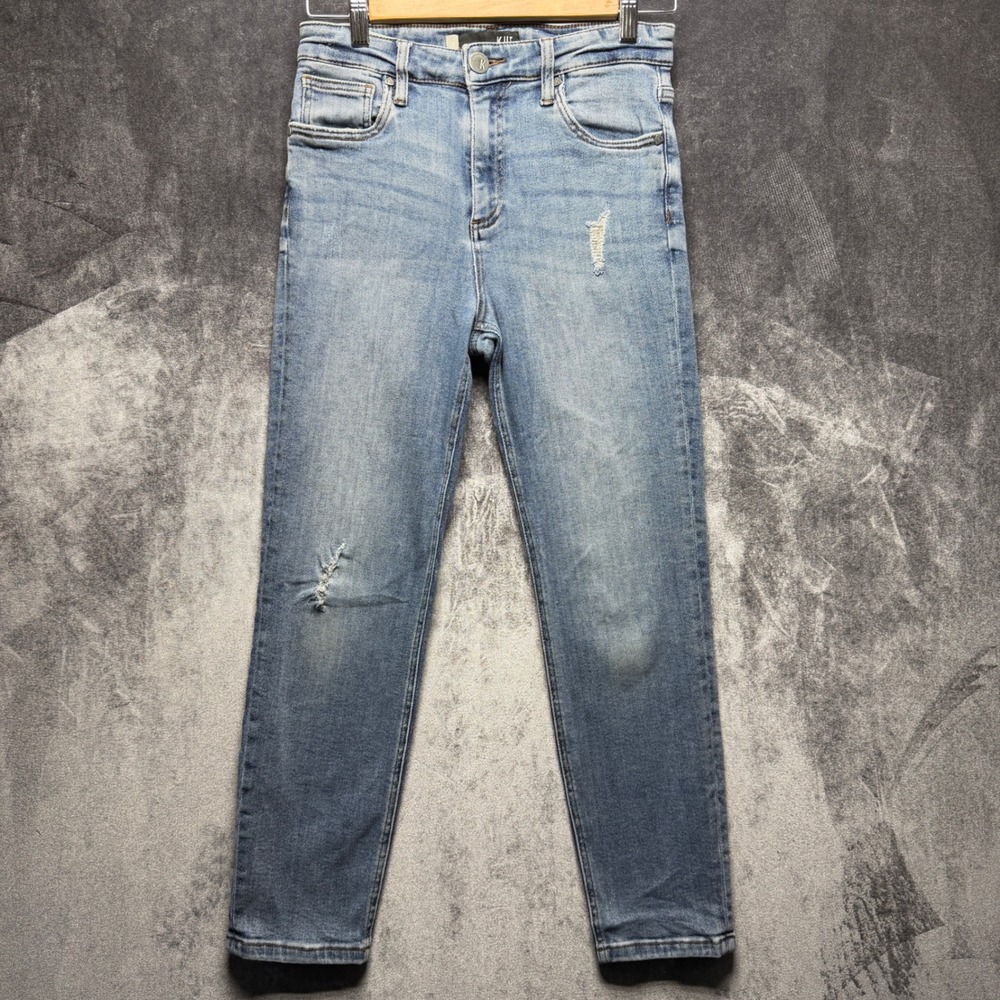 KUT from the Kloth Mom Jeans Blue Rachael High Rise Size 2 Distressed Denim